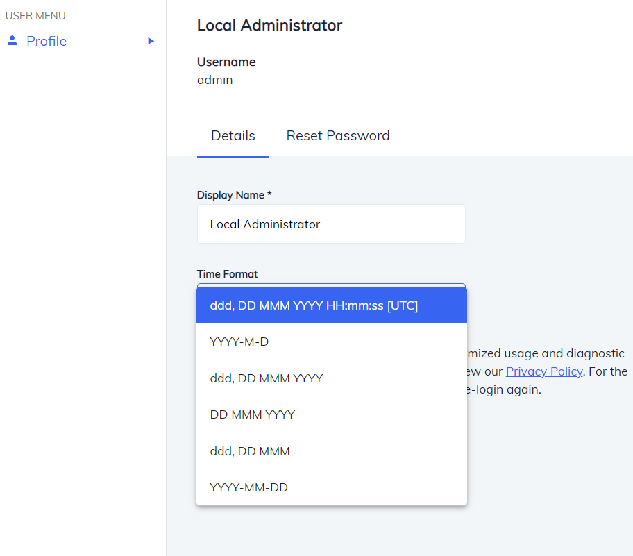 Date/Time Format